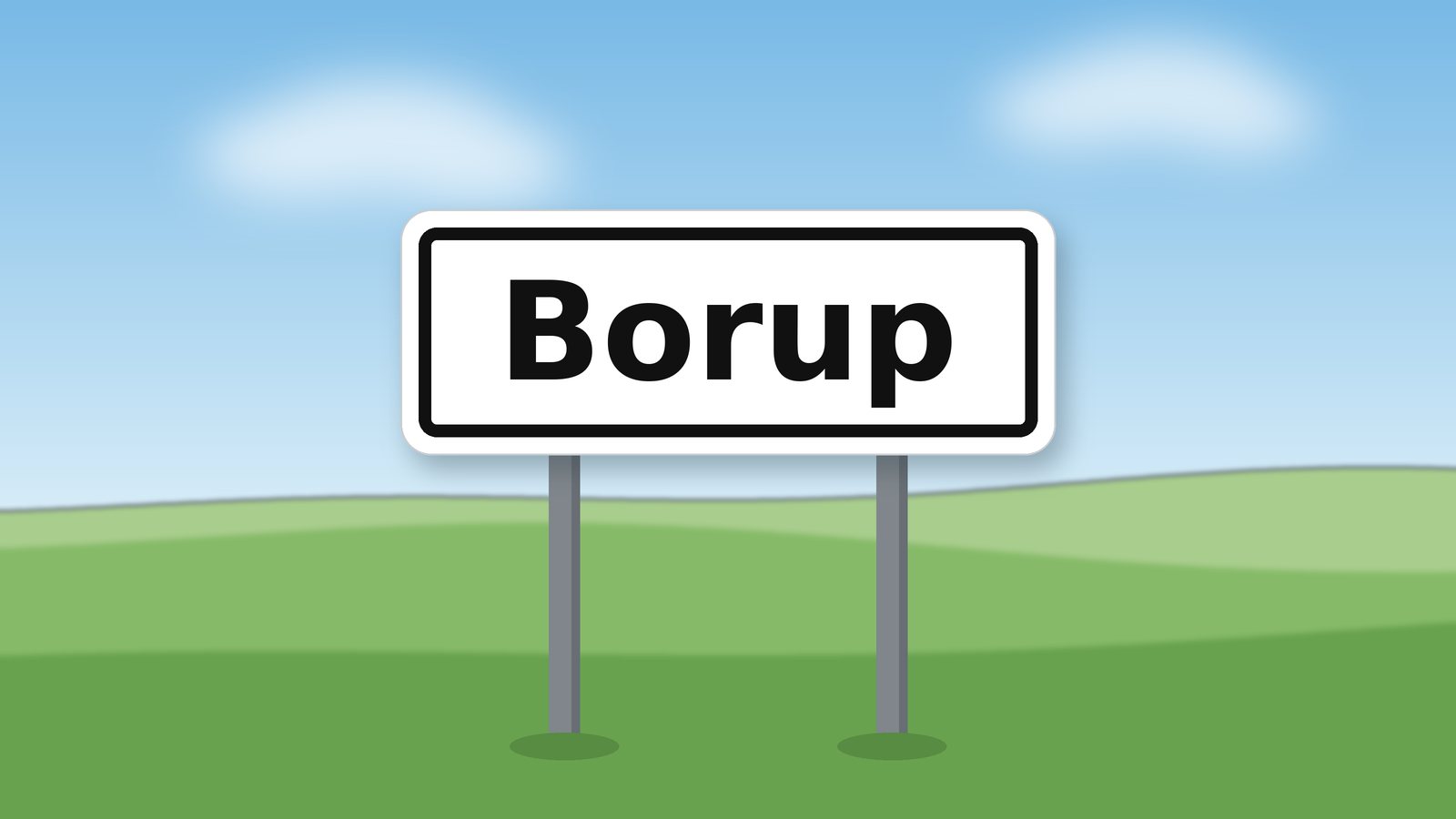 Byskilt for Borup