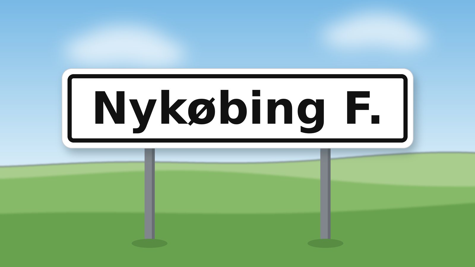 Byskilt for Nykøbing F.