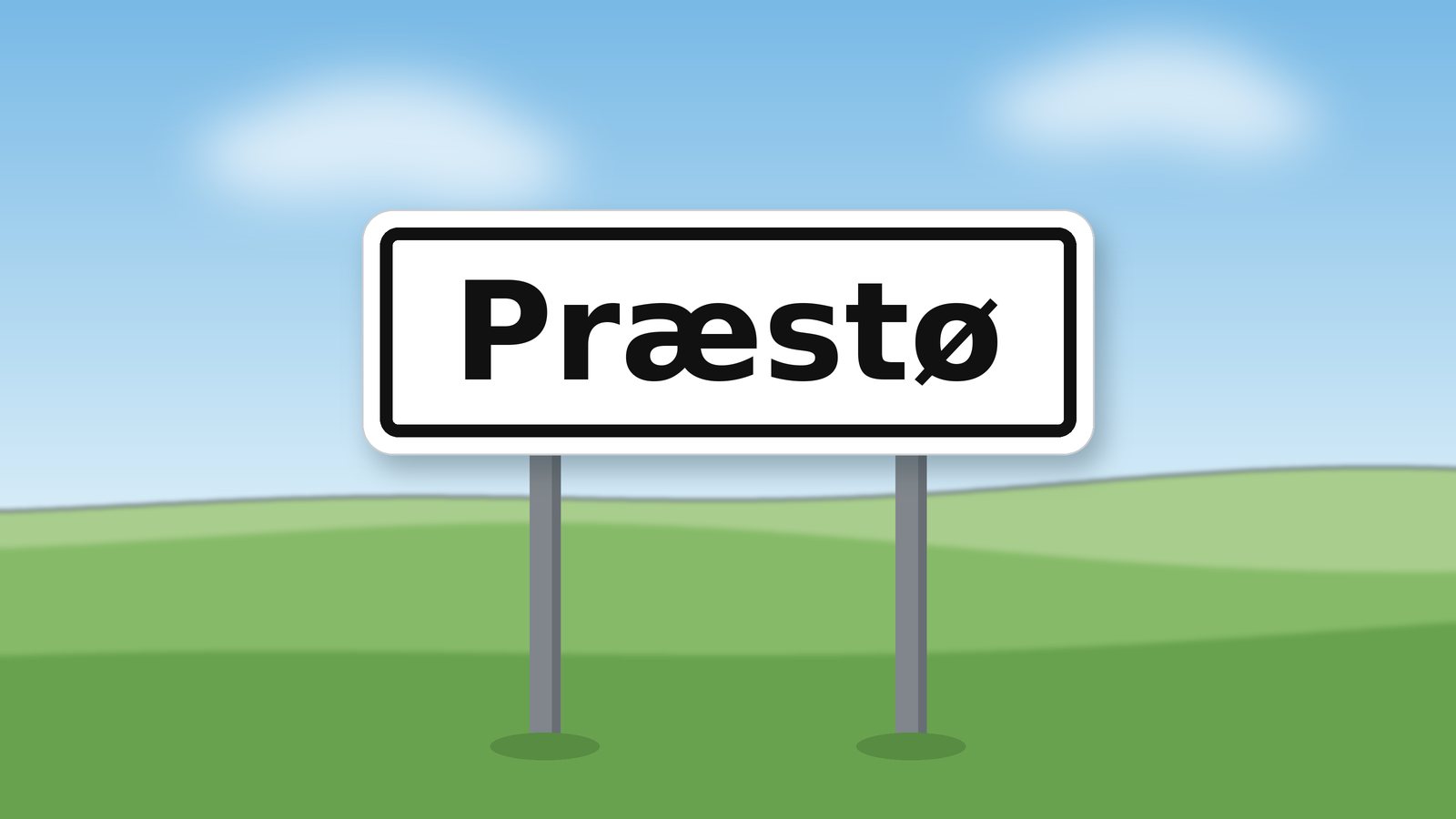 Byskilt for Præstø