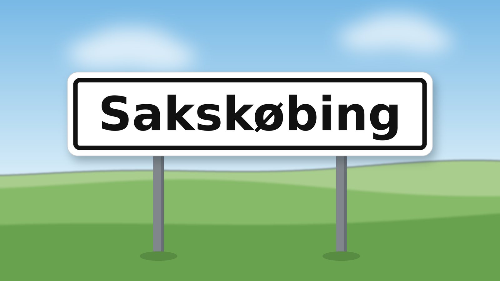 Byskilt for Sakskøbing