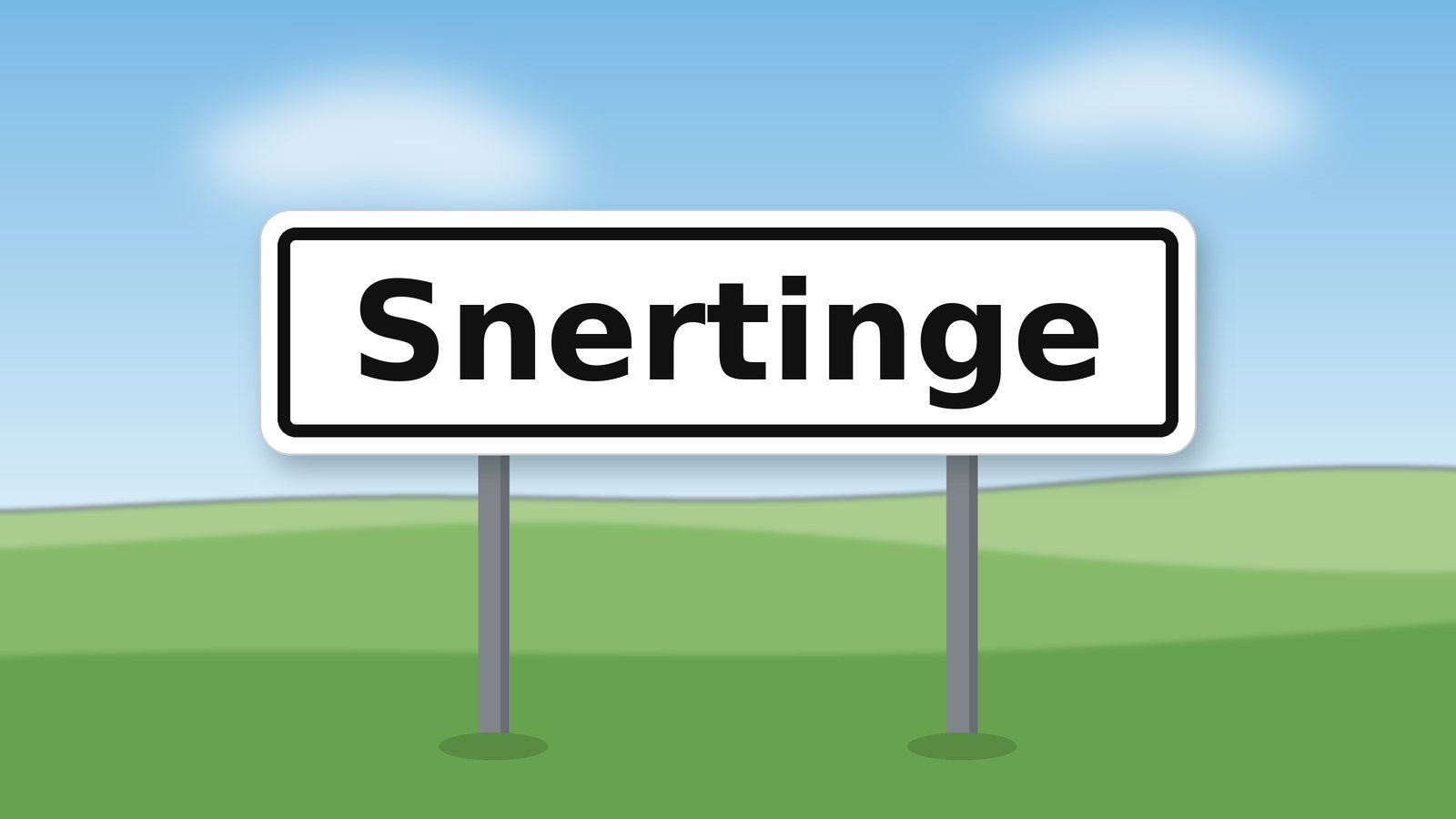 Byskilt for Snertinge